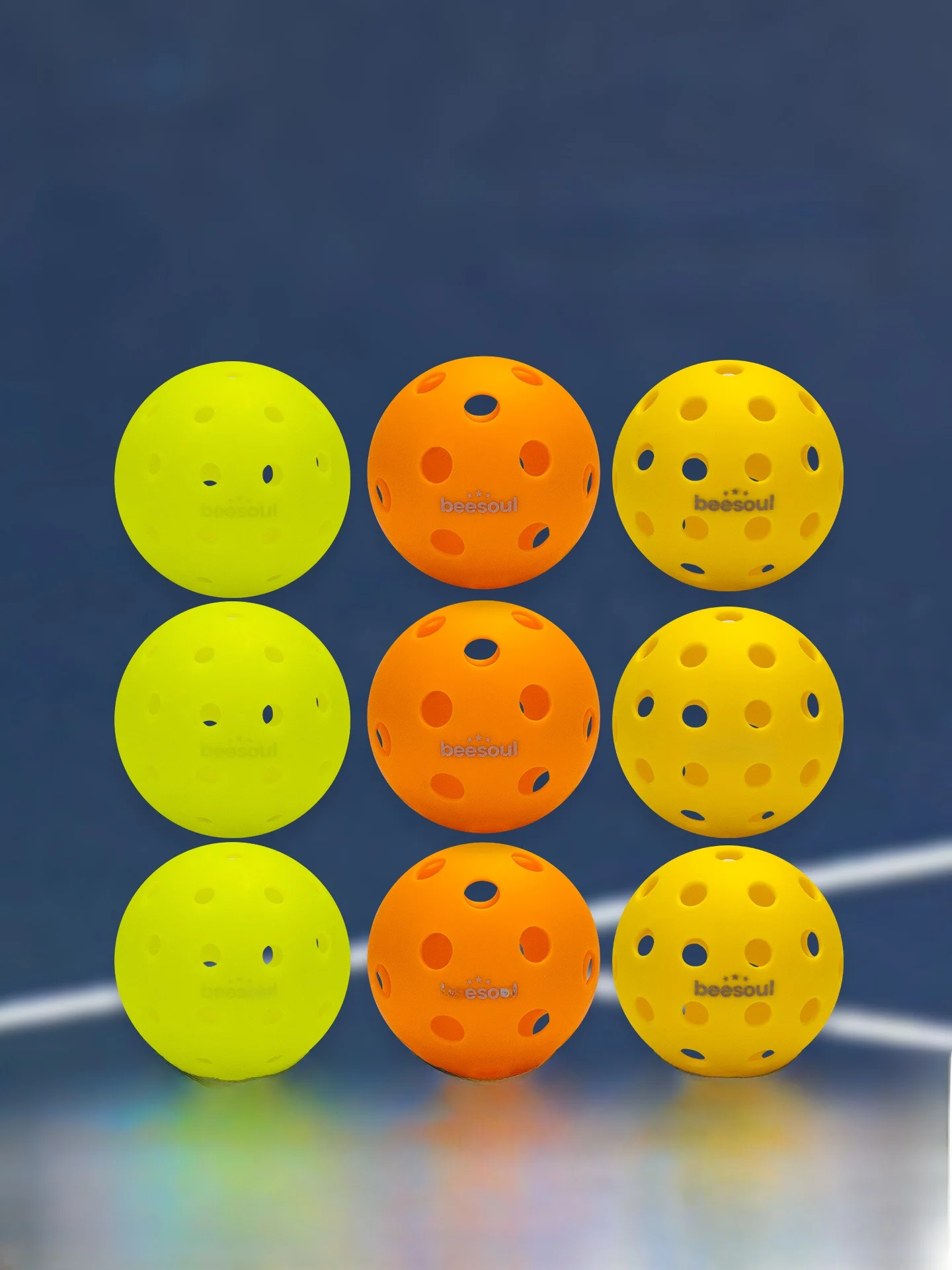 Beesoul Professional Pickleball Training Ball High Elasticity 26 Hole 40 Hole Competition Grade Outdoor Sports Fitness Equipment