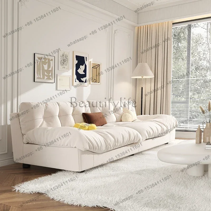 

Роскошный диван-кровать «Кремовые облака» для гостиной, XXL, минималистичный, рождественский, прямой, комфортный, надувной, для спальни