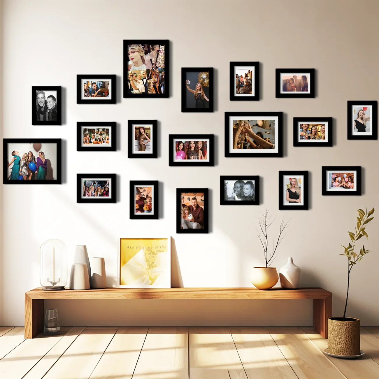 

Beautiful Picture Frames & Albums,19Pcs/Set,Home Decoration,Wall Picture Frame,Resin Frame For Wall Hanging,Photo Decor,Gifts