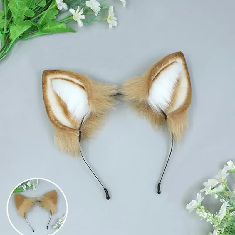 Schattige dieren hondenoren duurzame haar hoepel dames hoofdband make -up voor hoofdband voor fotoshoot kersthaaraccessoires