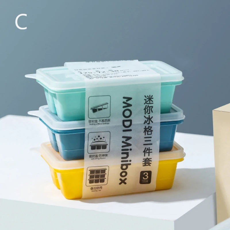 3x Ice Cube Mold Easy Release Silicone Ice Tray Mold Multifunctional Reusable