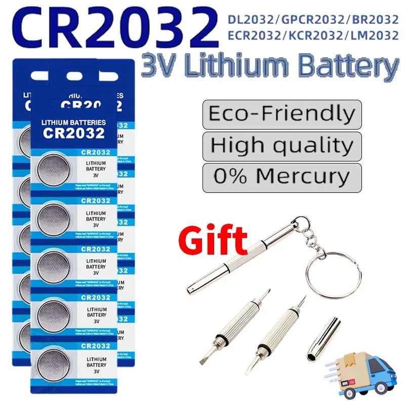

Pack of 20 CR2032 3V Button Cell Lithium Battery for Watches Keys Calculators CR2025 CR2016 CR2012 CR1632 CR1620 CR1216