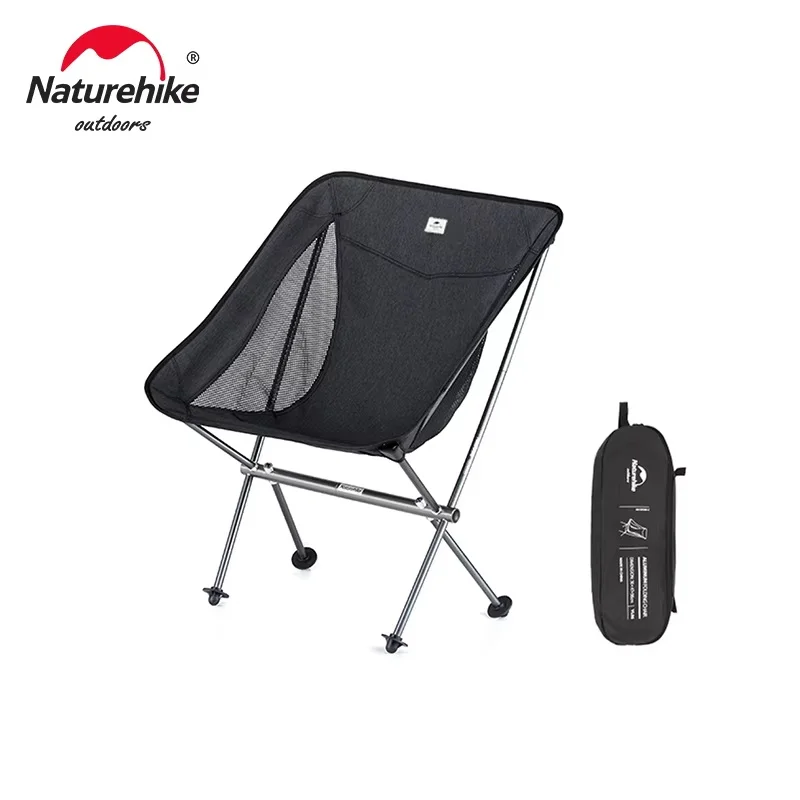 Naturehike Star Moon Chair L04 Ultralight Aluminum Alloy Outdoor Portable Folding Fishing Backrest Stool Camping Picnic Chairs