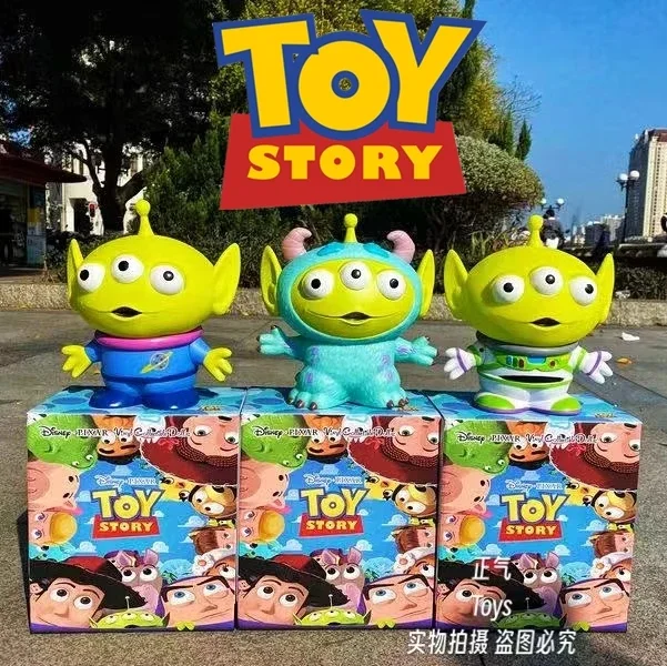 Disney Cute Toy Story4 Alien Buzz Lightyear Monster Inc  Anime Piggy Bank Figure Model Statue Toy Kawaii Doll Kids Birthday Gift