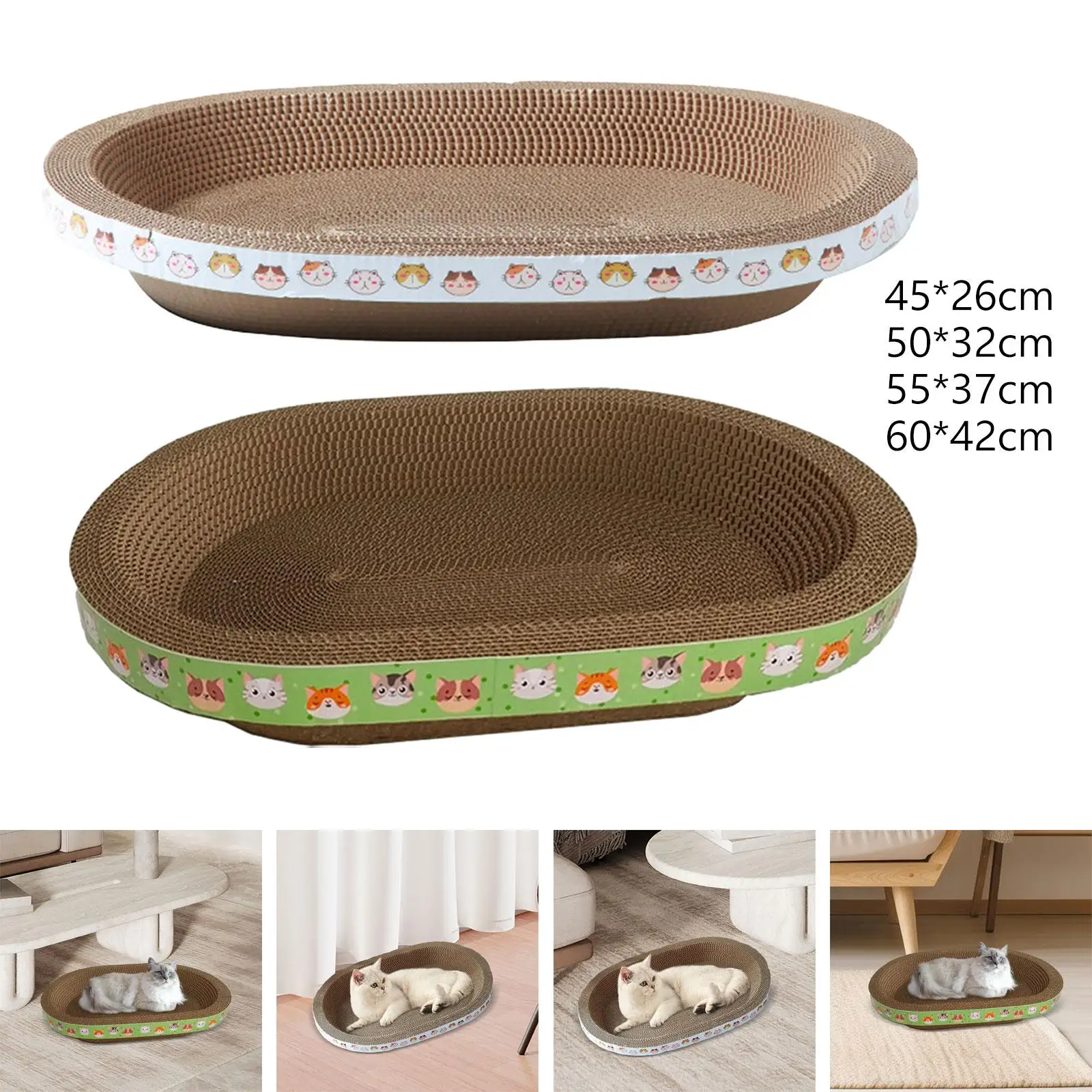 Cat Scratcher Cardboard Furniture Protection Mat Corrugated Scratching Board