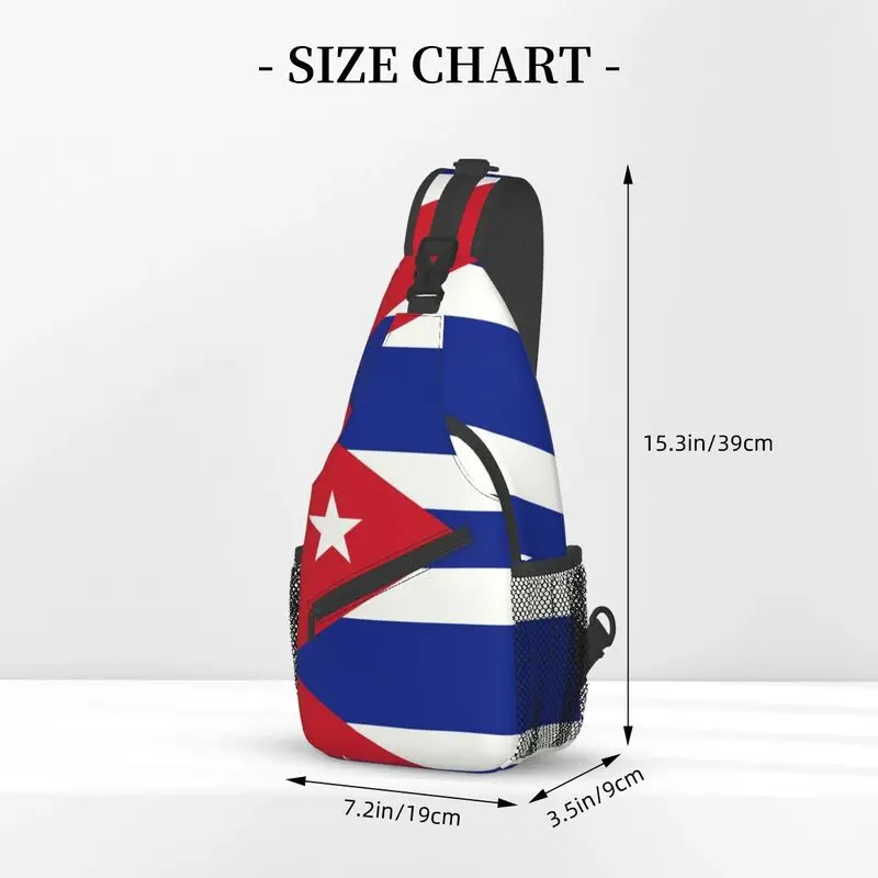 Flag Of Cuba Sling Chest Bag Custom Cuban Patriotic Shoulder Crossbody Backpack for Men Traveling Daypack