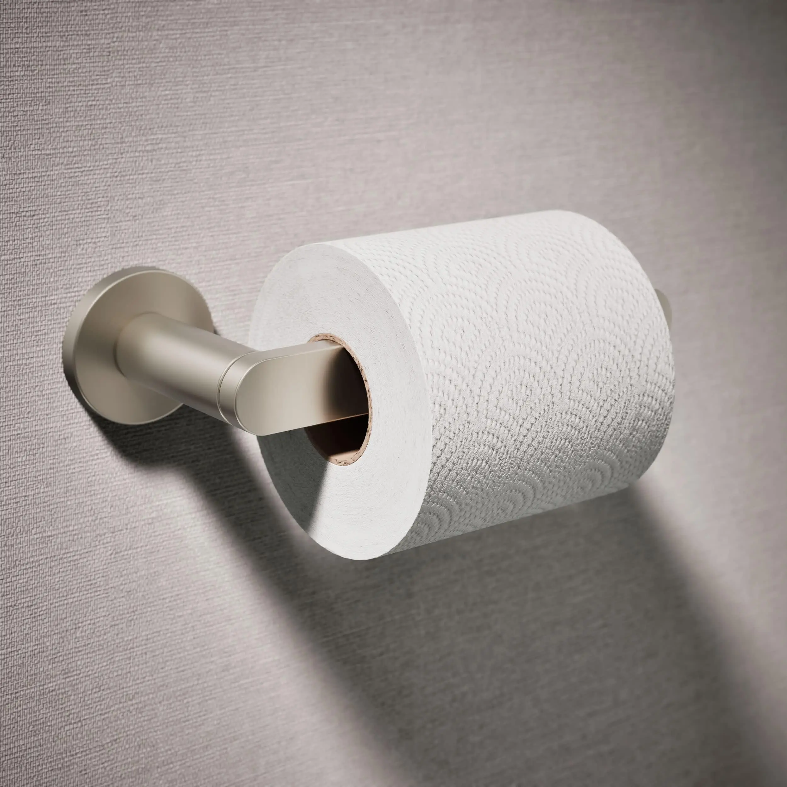 K73147-BN Composed Wall Mounted Pivoting Toilet Paper Holder Brushed Nickel