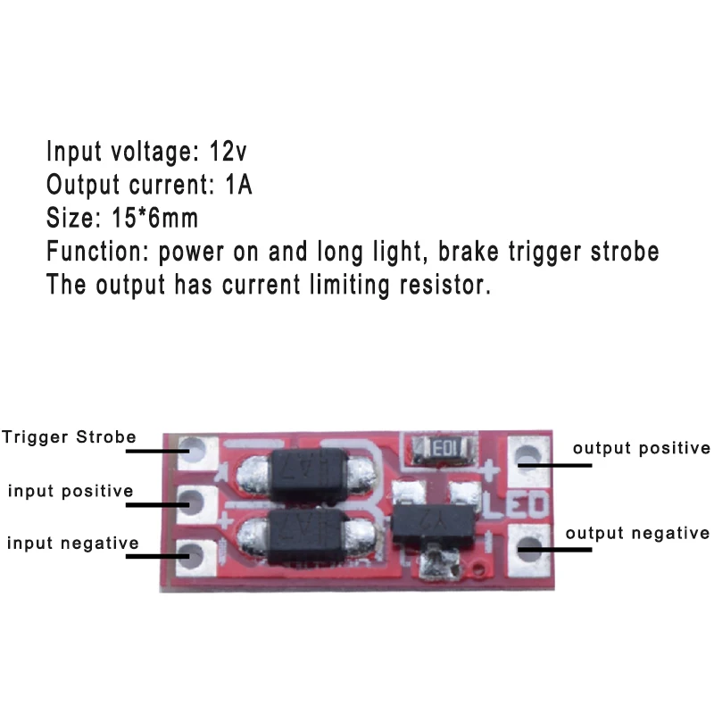 Samochodowy wyzwalacz stroboskopowy moduł ultra-mały Mini światła samochodowe układ kontrolny LED hamulec stroboskopowy ruch IC