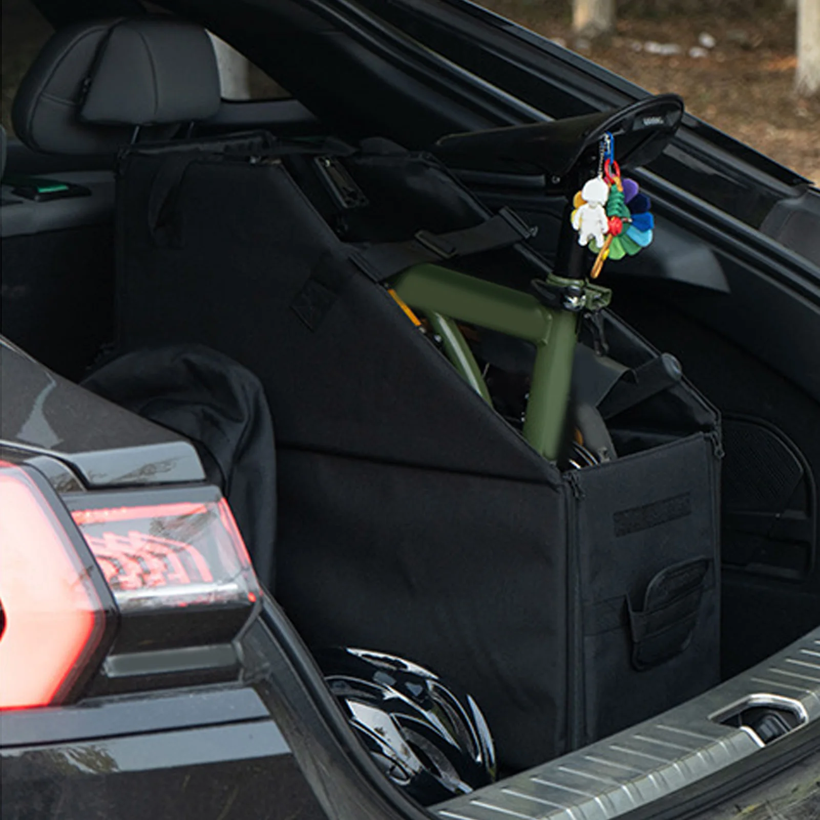 حقيبة حمل الدراجة القابلة للطي، حقيبة سفر الدراجة القابلة للطي، سهلة التركيب، احترافية قابلة للطي ومقاومة للماء مع غطاء غبار لبرومبتون