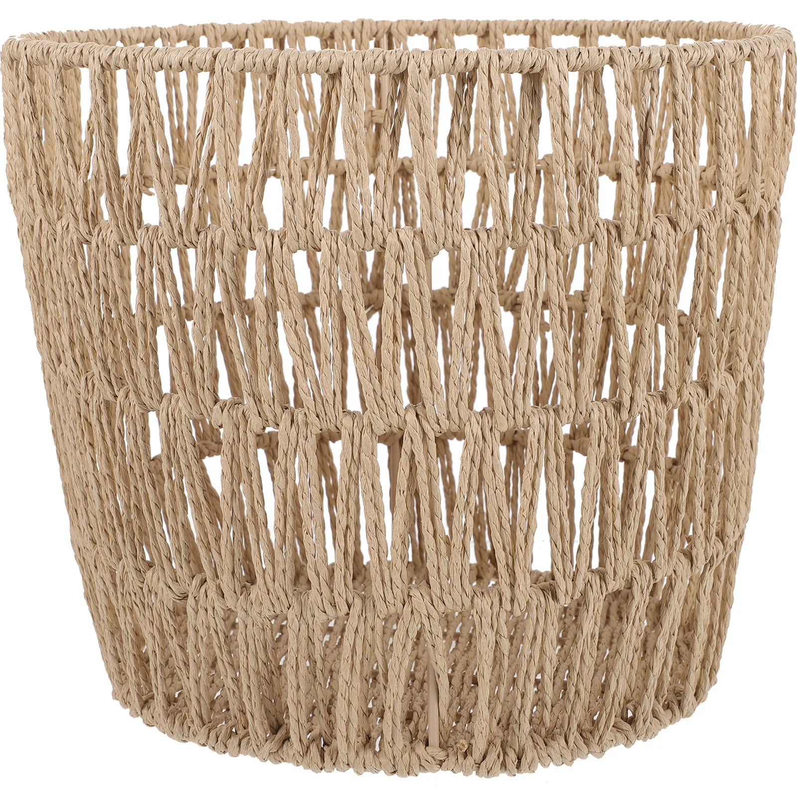 

Simple Lightweight Woven Trash Can Bathroom Floor Waste Basket Multipurpose Storage Decorative Basket For Home Kitchen
