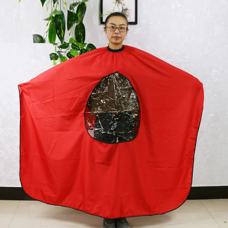 Salon Barber Hairdressing Cape With Transparent Window Haircut Shave Cloak Apron Professional Barber Shop Styling Tool view 4
