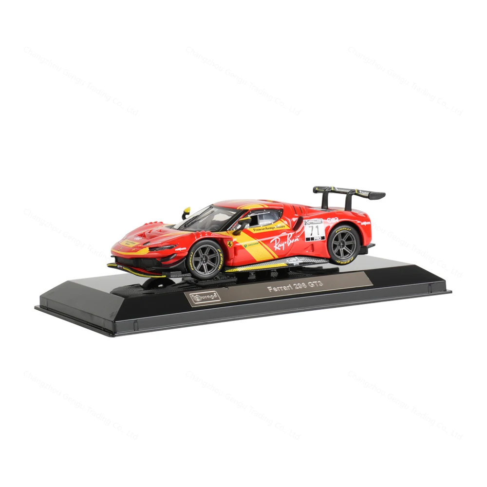 Bburago 1:43 Ferrari 296 GT3 Static Die Cast Vehicles Collectible Model Racing Car Toys