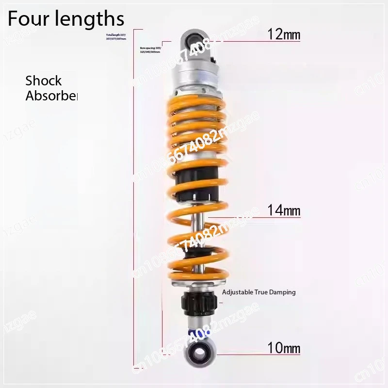 One pair 305mm 320mm 325mm 340mm 345mm 360mm 8mm Spring Motorcycle Shock Absorber Adjust Rear Suspension For Honda Yamaha Suzuki
