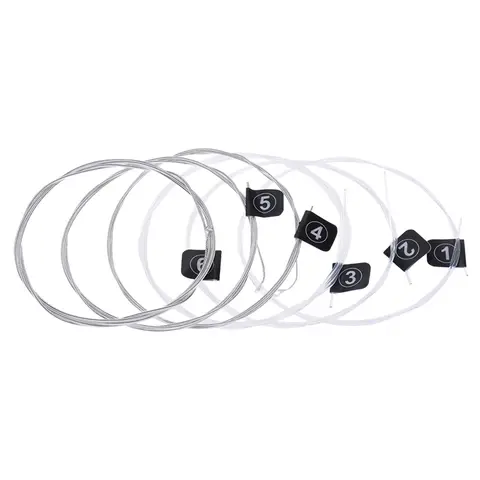 NX35 Nylon Classical Guitar Strings 6pcs Full Set Replacement (028-045) Nylon Core Silver Jacketed Wire Hard Tension