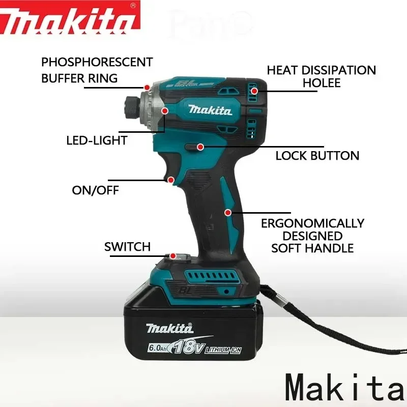 ไขควงกระแทกไร้สาย Makita DTD171 18V กำลังสูง แบบไร้แปรงถ่าน ลิเธียม แรงบิดสูง ไขควงไฟฟ้า Makita DTD171