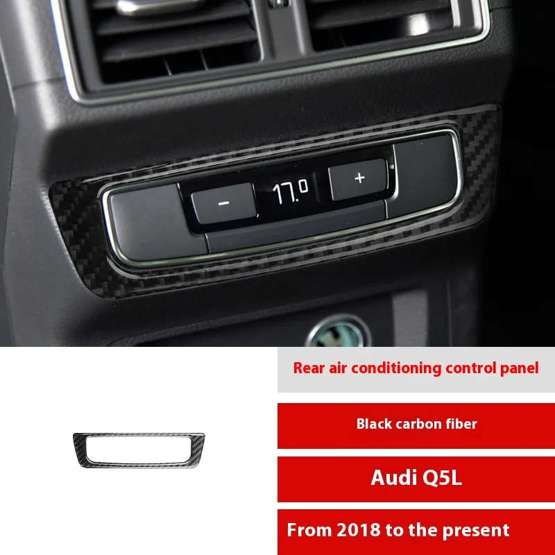 

For 18-23 Audi Q5L Carbon Fiber Rear Air Conditioner Adjustment Panel Decorative Sticker Interior Modification