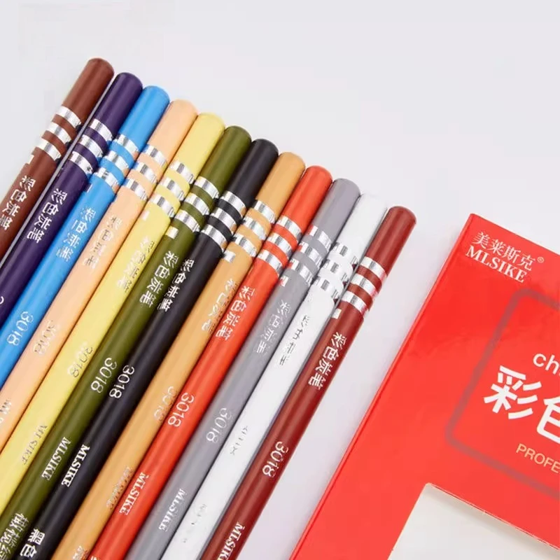 MLSIKE أقلام فحم ملونة 6/12/24 قطعة طلاب الفن الفنانين المتخصصة رسم صورة اللوحة مجموعة الرسم اليدوي