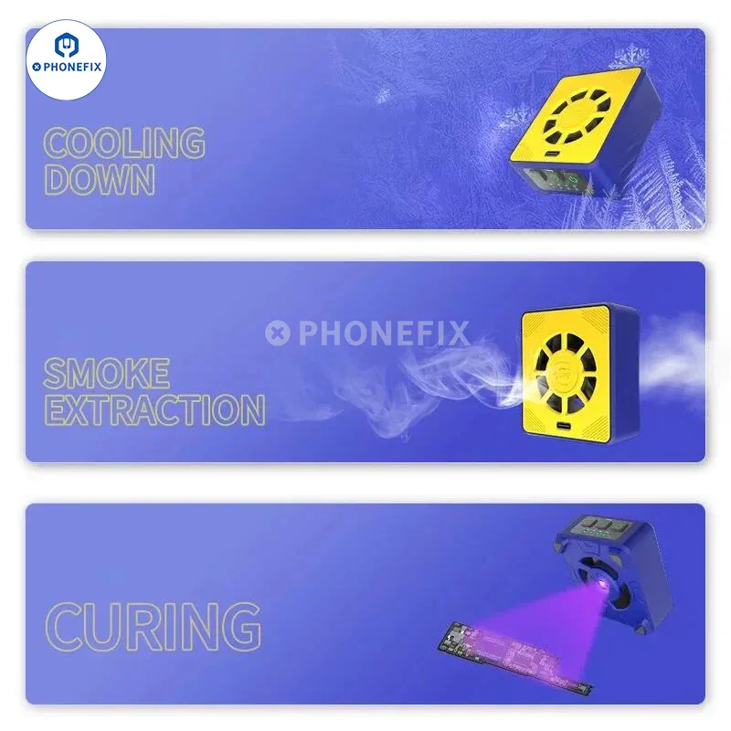 MECHANIC CUV-3 Cooling Curing Fan For Mobile Phone Motherboard Chip Welding Smoke Extraction Repair Tools