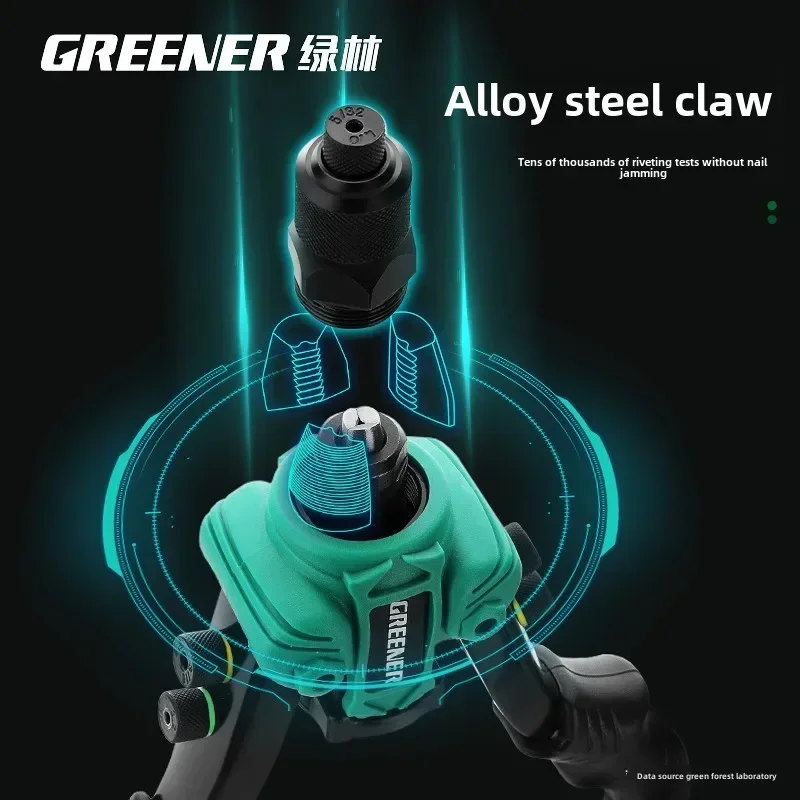 Pistolet à rivets portatif robuste avec traction facile pour un usage industriel et domestique A