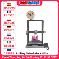 Artillery Sidewinder X3 Plus 3D Printer Auto-Leveling 300mm/s Max Printing Speed Dual-Gear Direct Extruder STM32-bit Motherboard