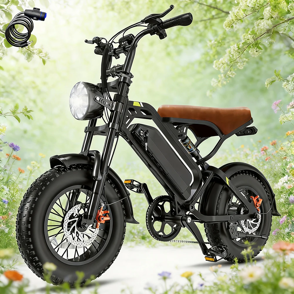 

Водонепроницаемый электровелосипед 750 Вт, 48 В, со съемной батареей, запас хода 32 мили, скорость 20-28 миль/ч, двойные дисковые тормоза, для взрослых, для поездок на работу, для Европы