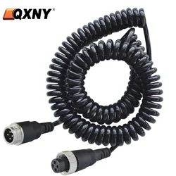 4PIN Spring Telescopic Wire Spiral Cable Stretchable Extension Wire for Bus Turck Van Lorry RV Monitor DVR TV Camera Connection