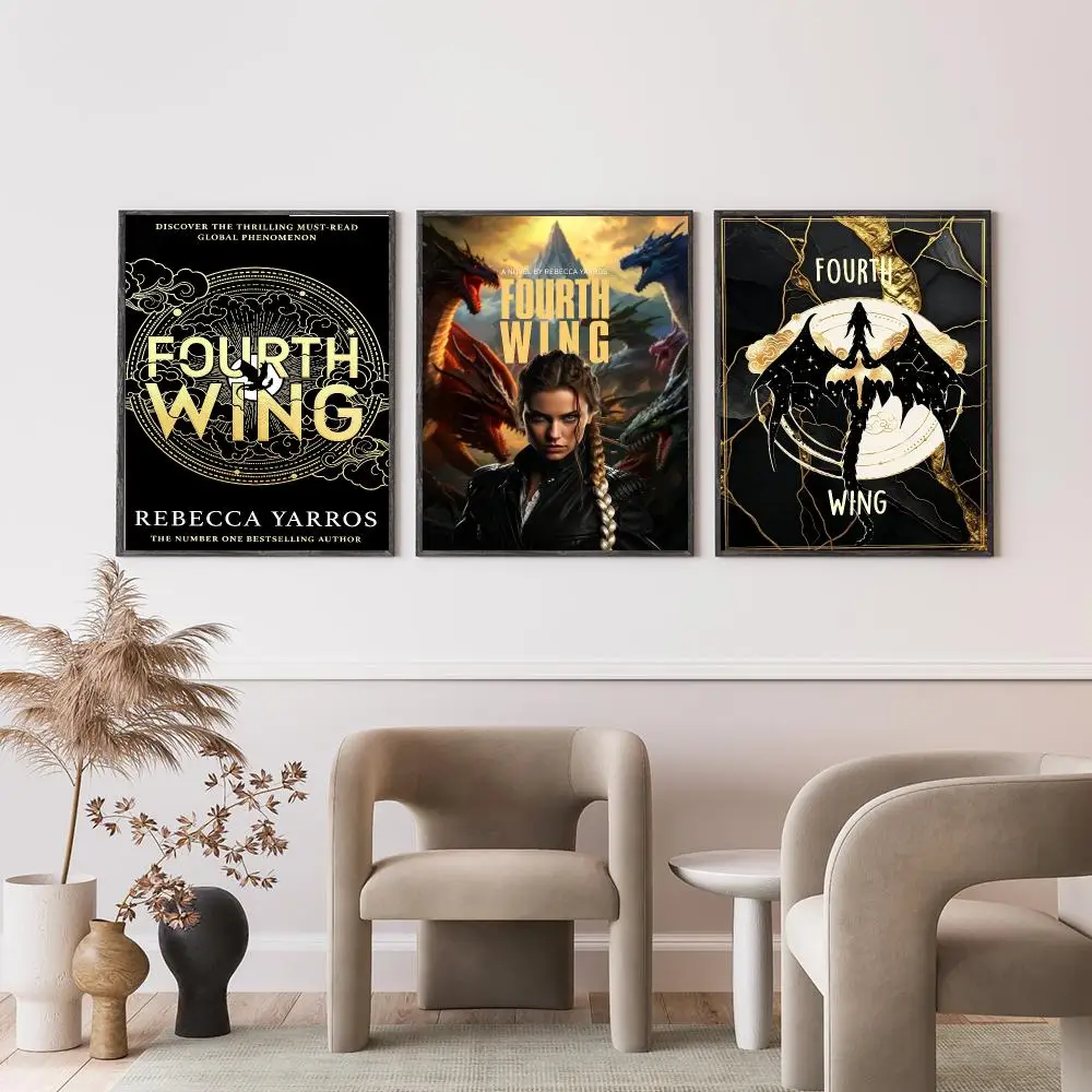 comic Fourth Wing Poster Poster HD Self-Adhesive Art Print Waterproof Wall Decor for Bedroom Living Room Decor Gift