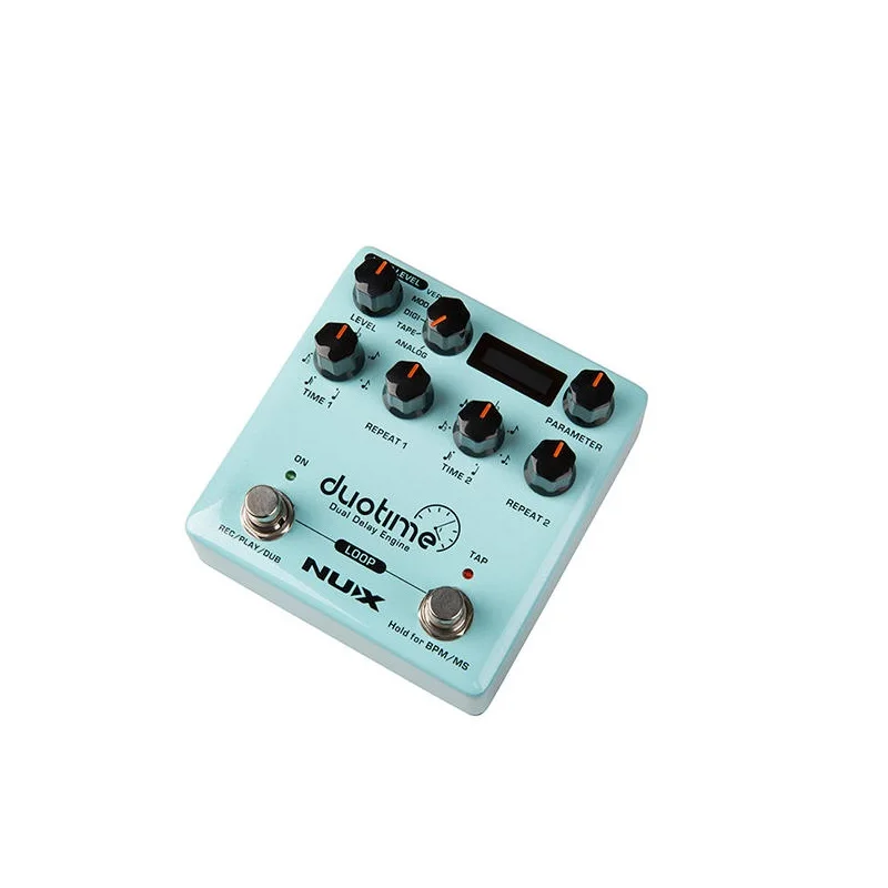 NUX NDD-6 Duotime Stereo Delay Pedal with Independent Time,Analog delay,tape echo,digital delay,modulation delay,verb delay