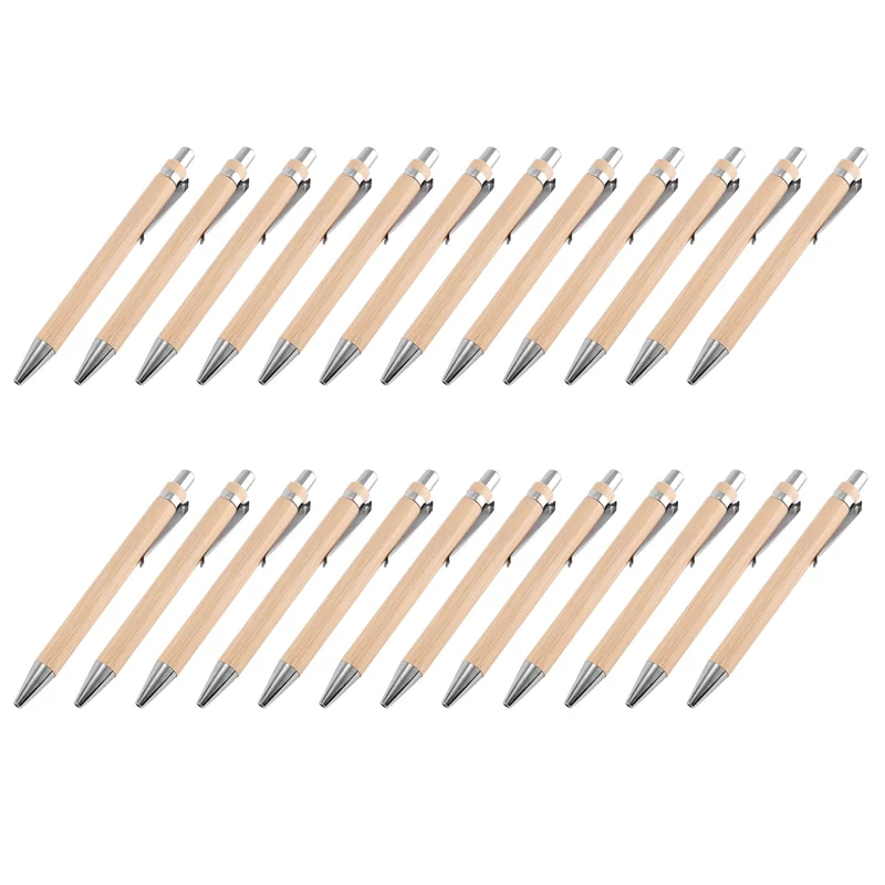 

DN-Bamboo Retractable Ballpoint Pen Black Ink 1 Mm Office Products Pens Bamboo Ballpoint Pen Wood Ballpoint Pens
