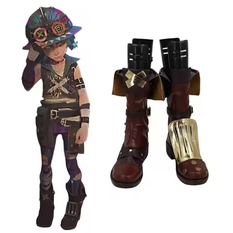 LOL Arcane Baby Jinx Cosplay Shoes Boots Halloween Costume Accessory Prop