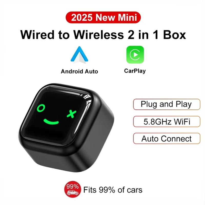 

НОВЫЙ беспроводной адаптер CarPlay Android Auto 2 в 1, USB-ключ Smart Mini Box Plug And Play для VW Toyota Nissan Honda Ford Benz