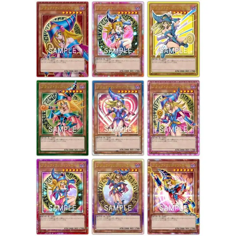 Yu-Gi-Oh Full picture Flash Card Dark Magician Girl 9 series DIY Action Toy Figures Anime Game Collection Gifts for friends