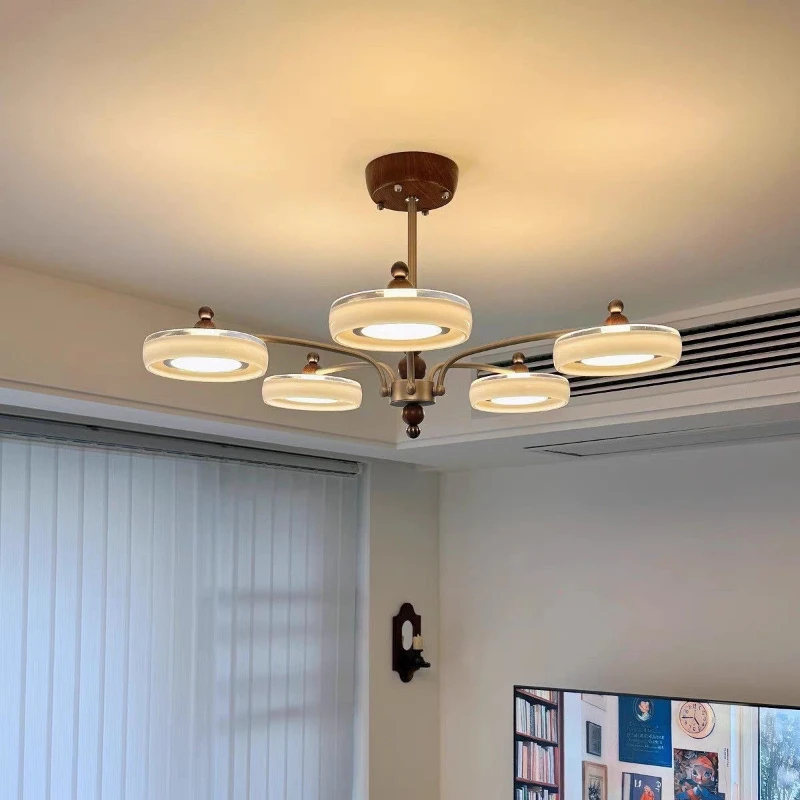 Living room lamp retro hall flying saucer lamp master bedroom dining room chandelier