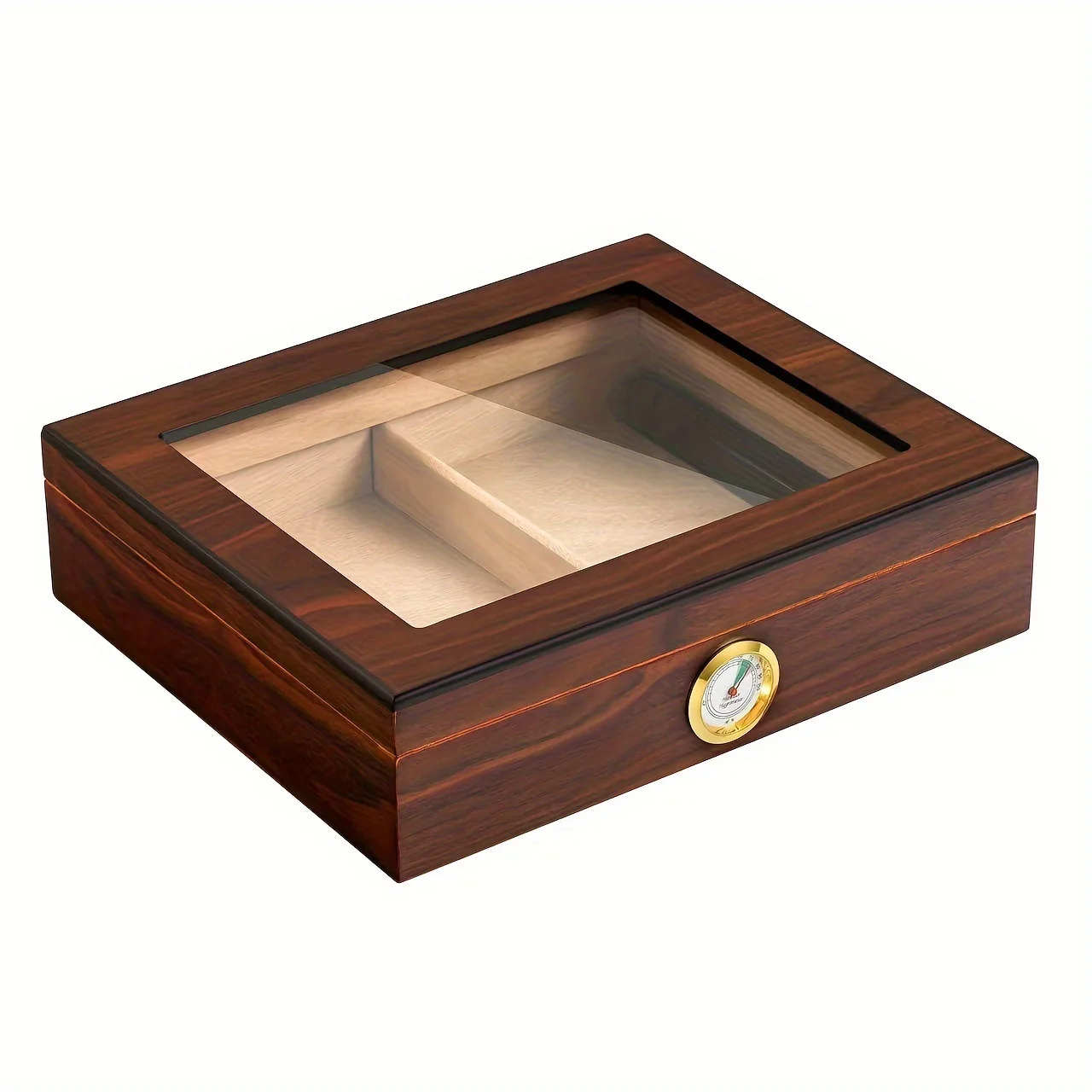 High Grade Square Matte Flip Cedar Wood Cigar Box Painted Constant Temperature Cigar Humidor Moisture Storage Box