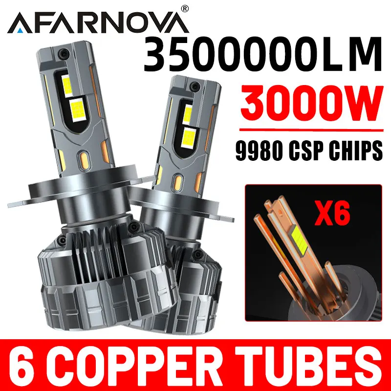

3000W 3500000LM H7 H4 H11 Led Headlight High Power 9980 CSP CHIP Canbus H1 H8 9005 HB3 9006 HB4 9012 HIR2 Turbo Lamp Car Led