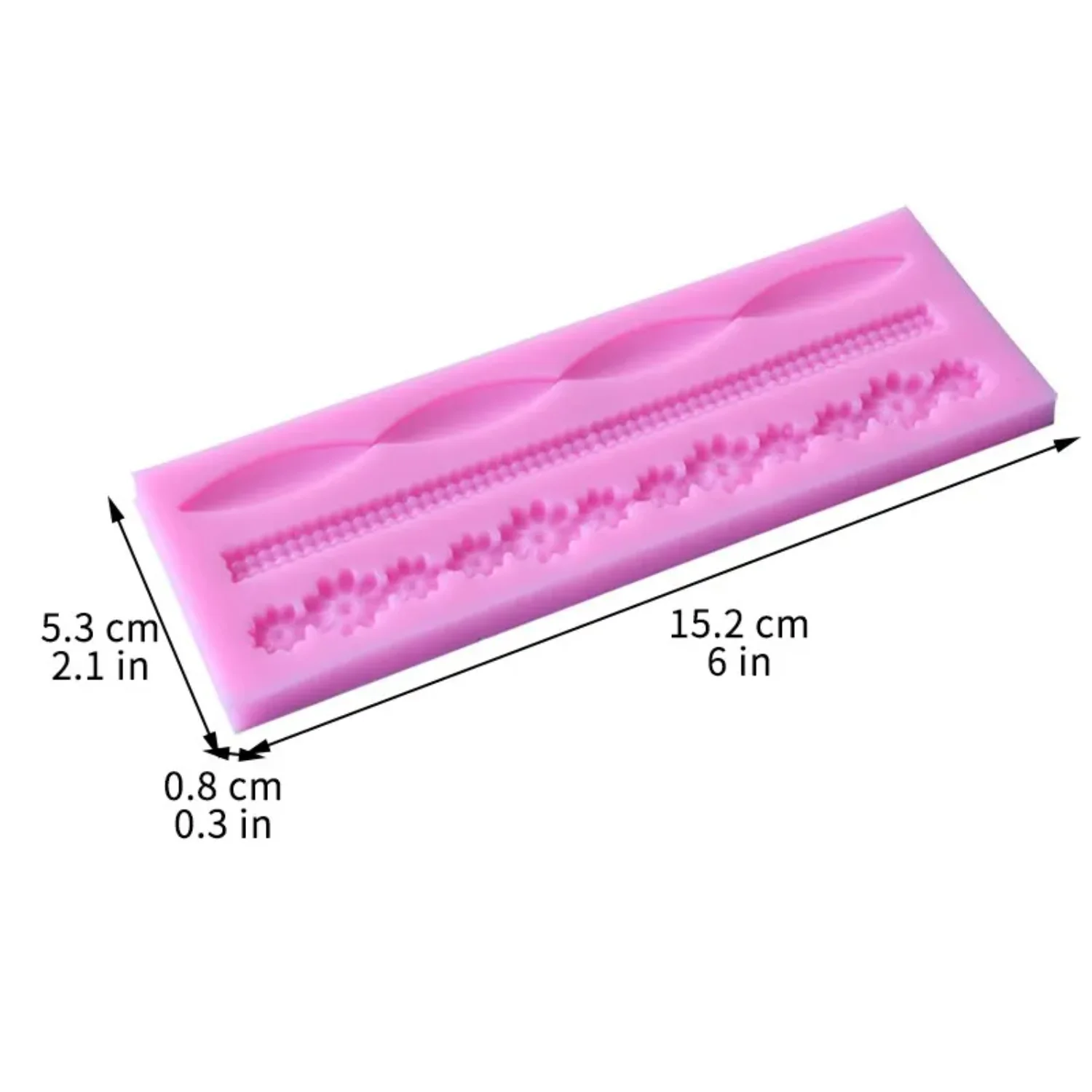 Long Braided Rope Shape Silicone Mold 3D Cake Border Decoration Pastry Candy Chocolate Fudge Mold Molding  Baking Tools