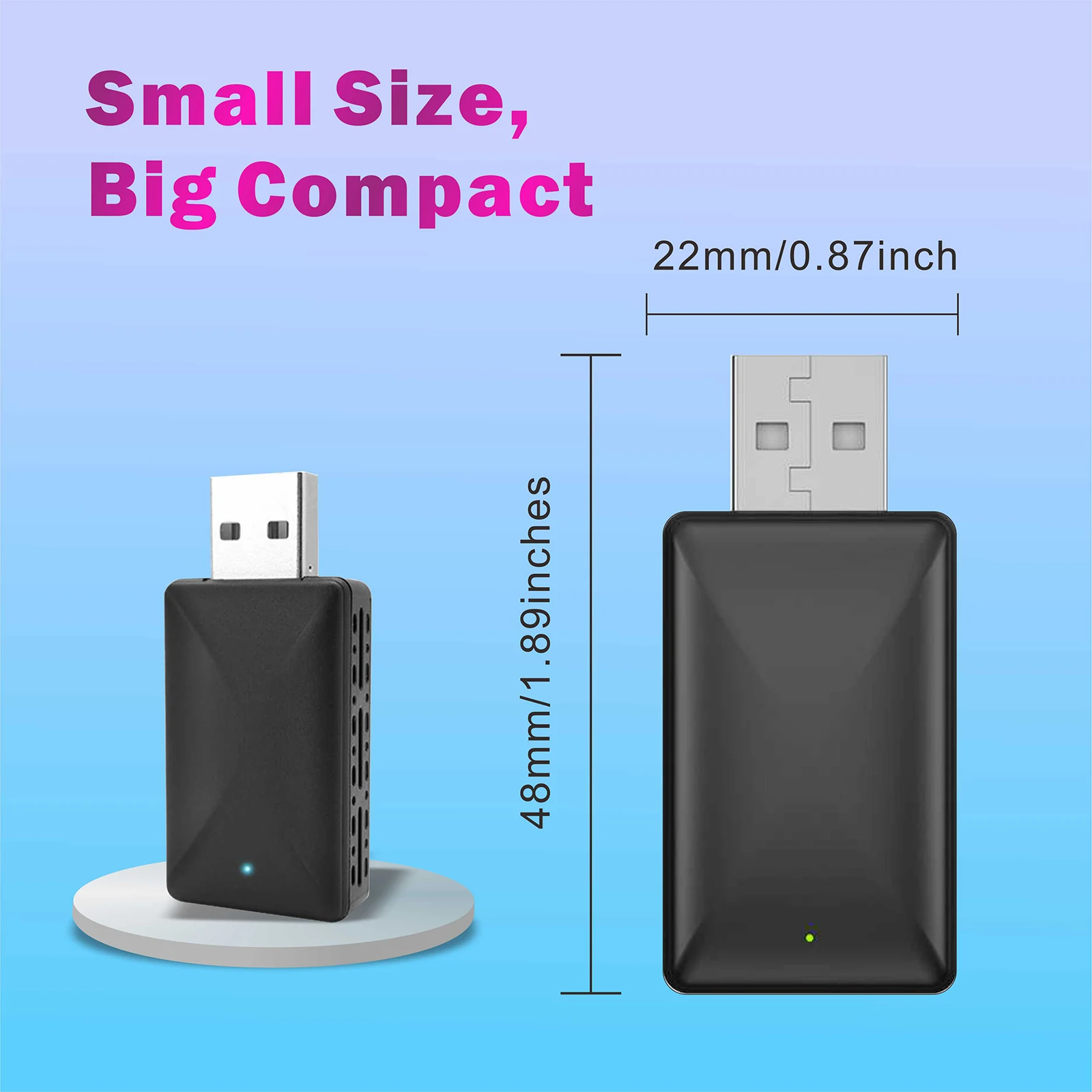 Wireless Carplay Adapter for Apple iPhone & Android Auto Wireless Adapter 2 in 1,2025's Newly Upgraded, Ultra-Compact Design image 5