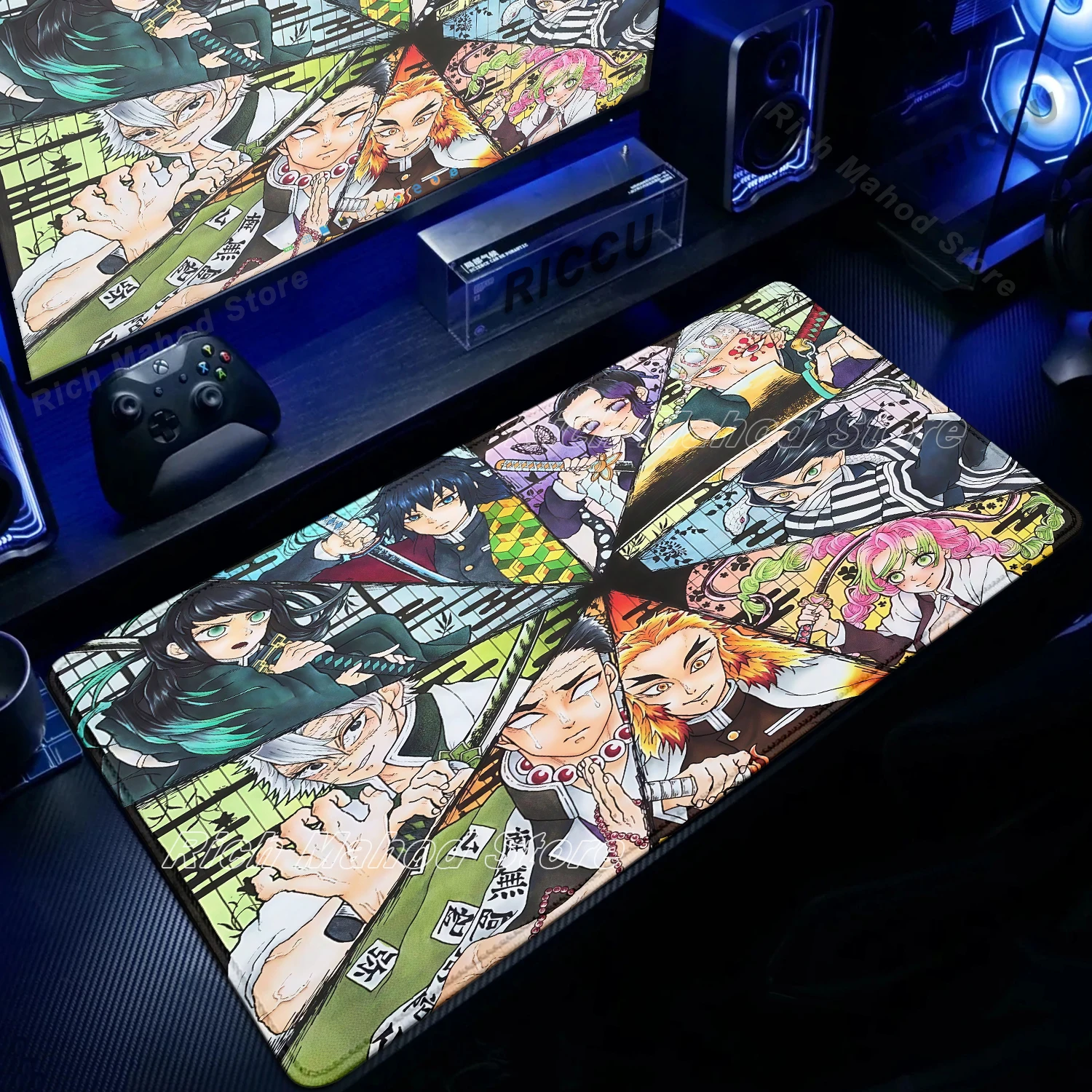 

Large Mouse Pad Anime Demon Slayer Mousepad Kawaii Table Mat Office Accessories Keyboard Deskmat Rubber Lock Edge XXL Mousemat
