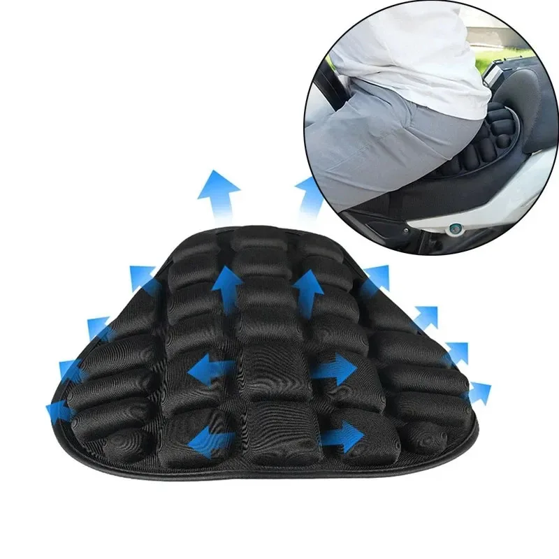 Motorcycle Seat Cushion Black Foam Soft Comfortable Breathable Seat Covers Mats Motorcycles Electric Bike Accessories image 5