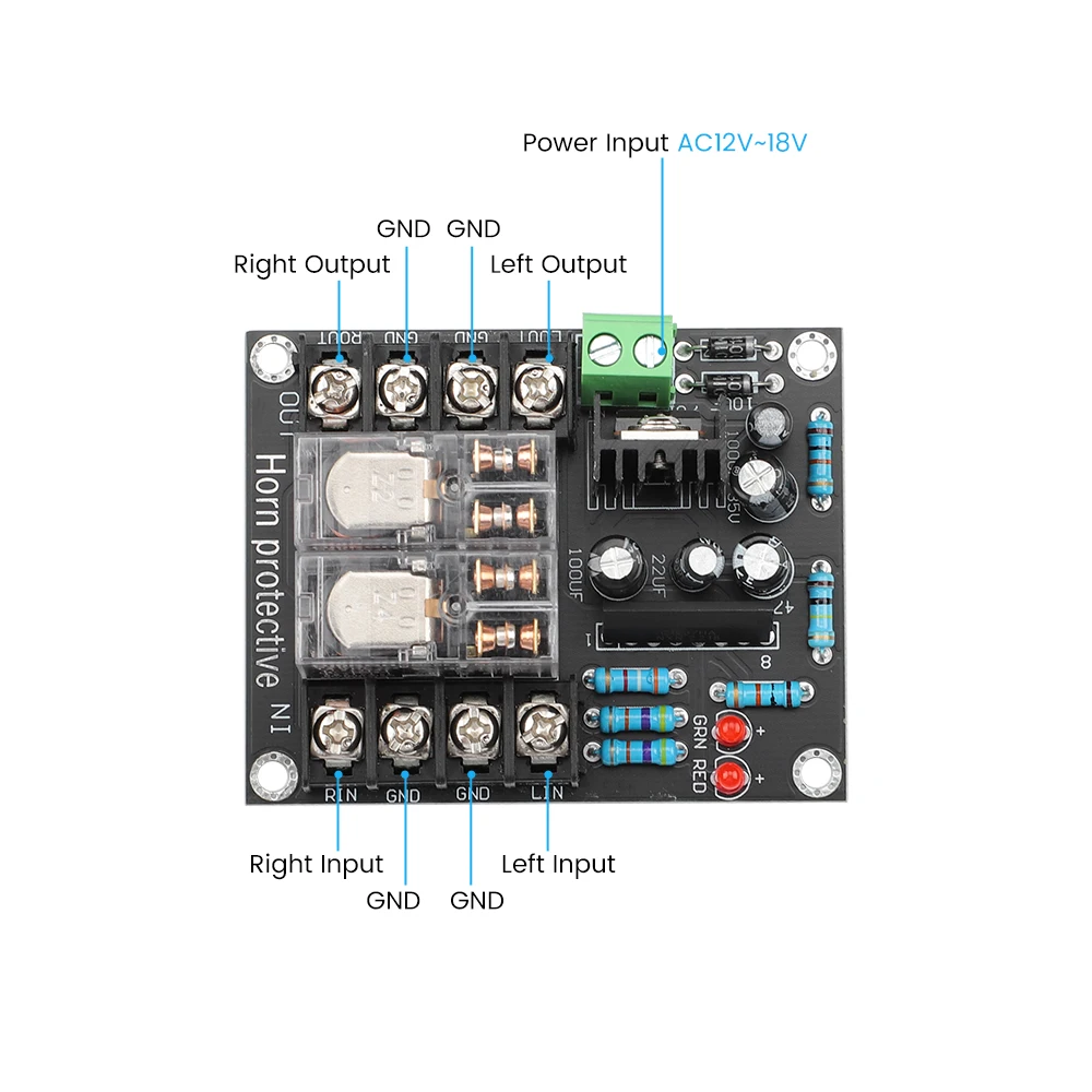 AIYIMA 12-18V UPC1237ลำโพงป้องกันลำโพงป้องกันประกอบโมดูล Boot Delay DC Monitor