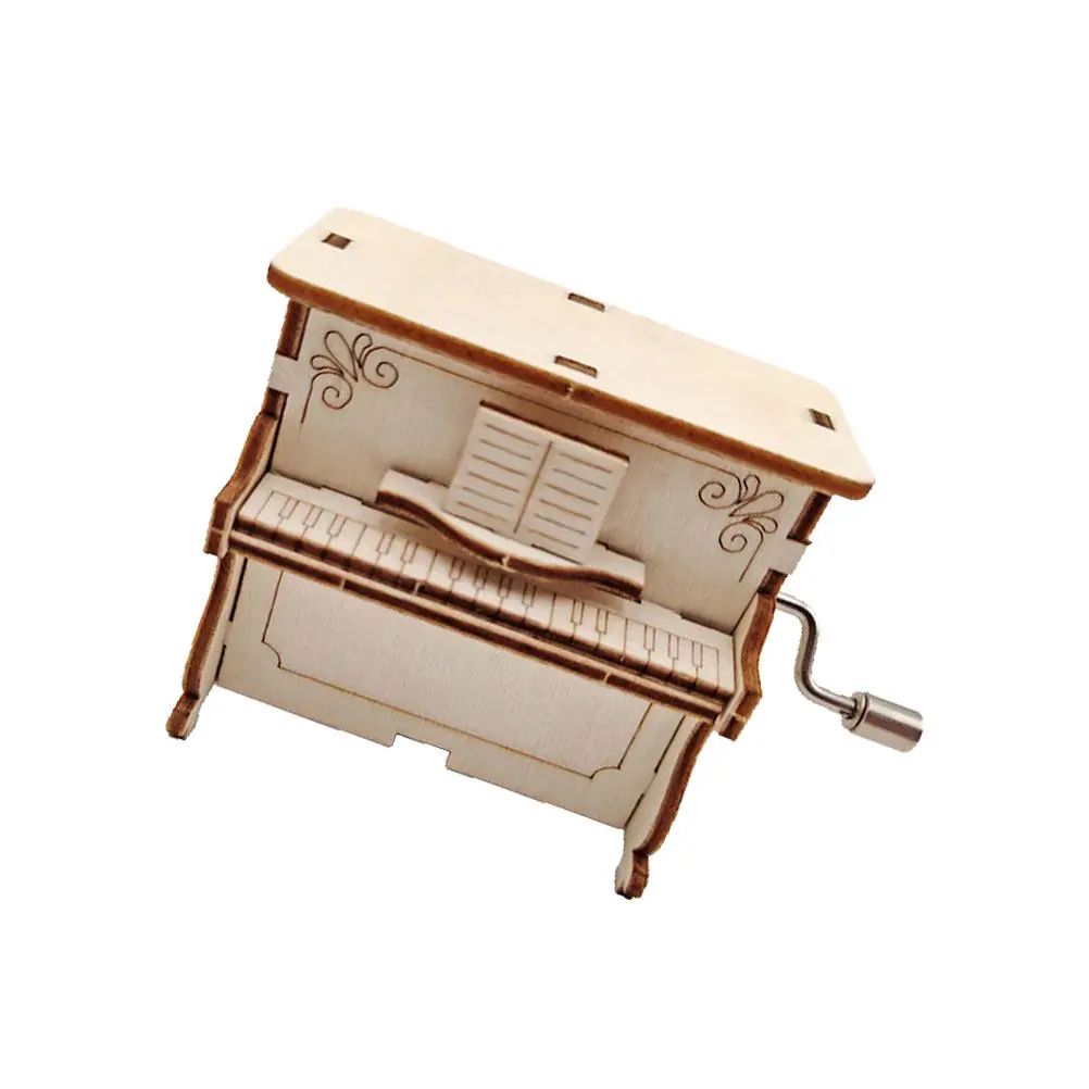 

Wooden Hand-Carved Music Box Hand Crank Shake Good Sound Portable Gift for Birthday Anniversary Holiday Music Box