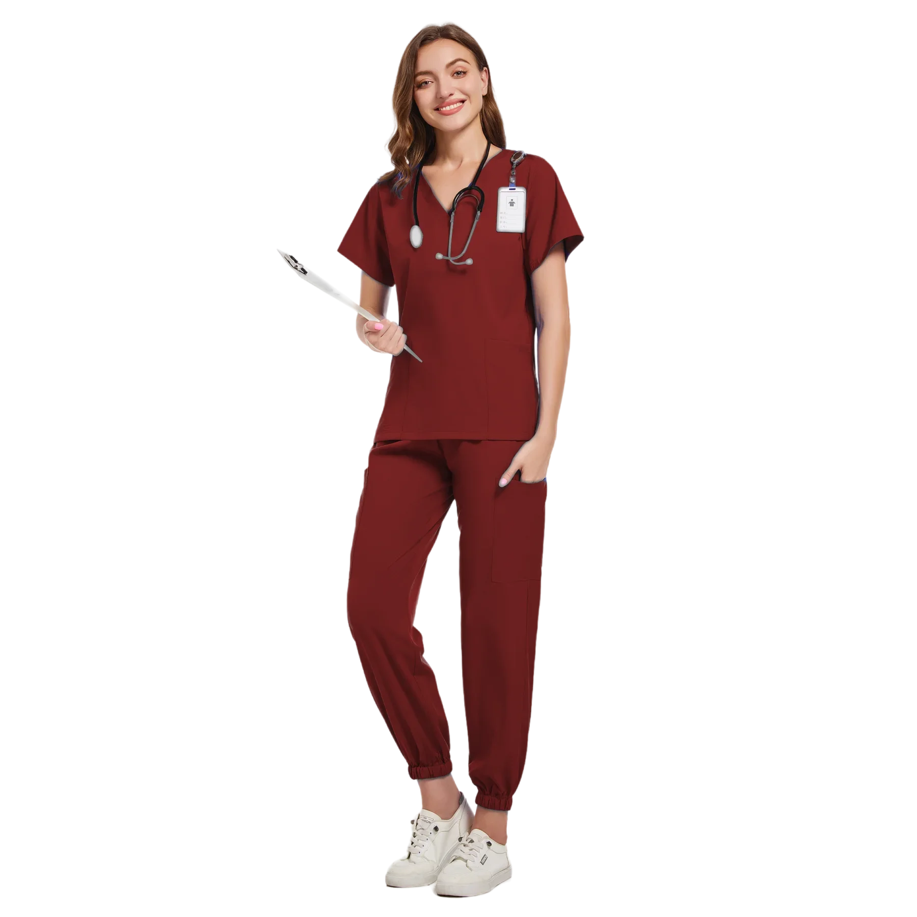 Novo uniforme de enfermeira mulher hospital médico moletom médico dos homens calças de enfermagem unisex uniformes de oficina beleza spa roupas de trabalho