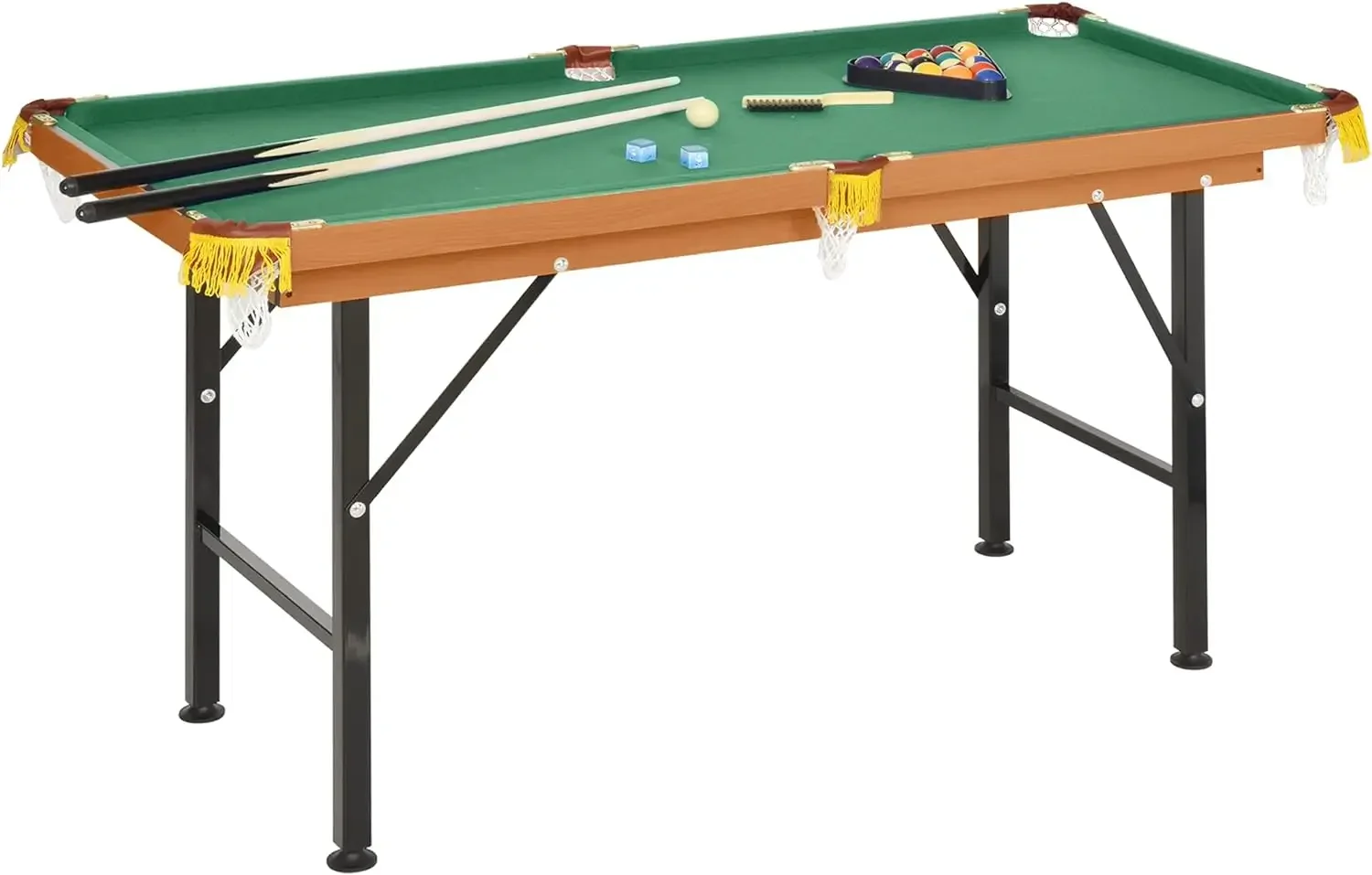 billard pliante portable, table de jeu pour toute la famille, utilisation avec queues, boule