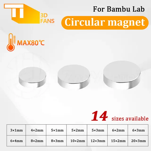 For Bambu Lab Circular Magnet DIY Parts for 3D Printer Parts
