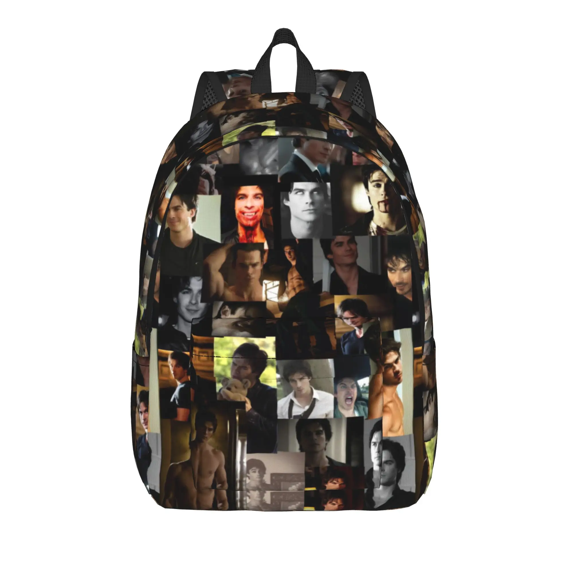 The Vampire Diaries Resuable Movie Backpack Damon Salvatore Trekking Backpacks Men Modern School Bags Colorful Soft Rucksack