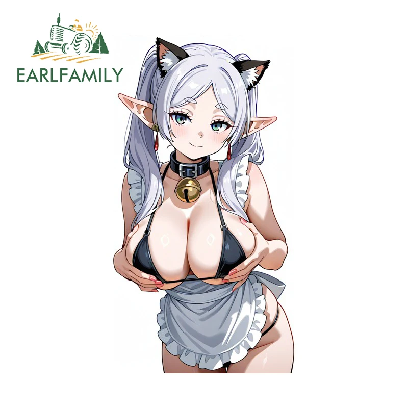 EARLFAMILY Maid Frieren séduisant Anime graphiques voiture autocollants belle Aquaflask pare-brise décalcomanies anti-rayures étiquette de voiture