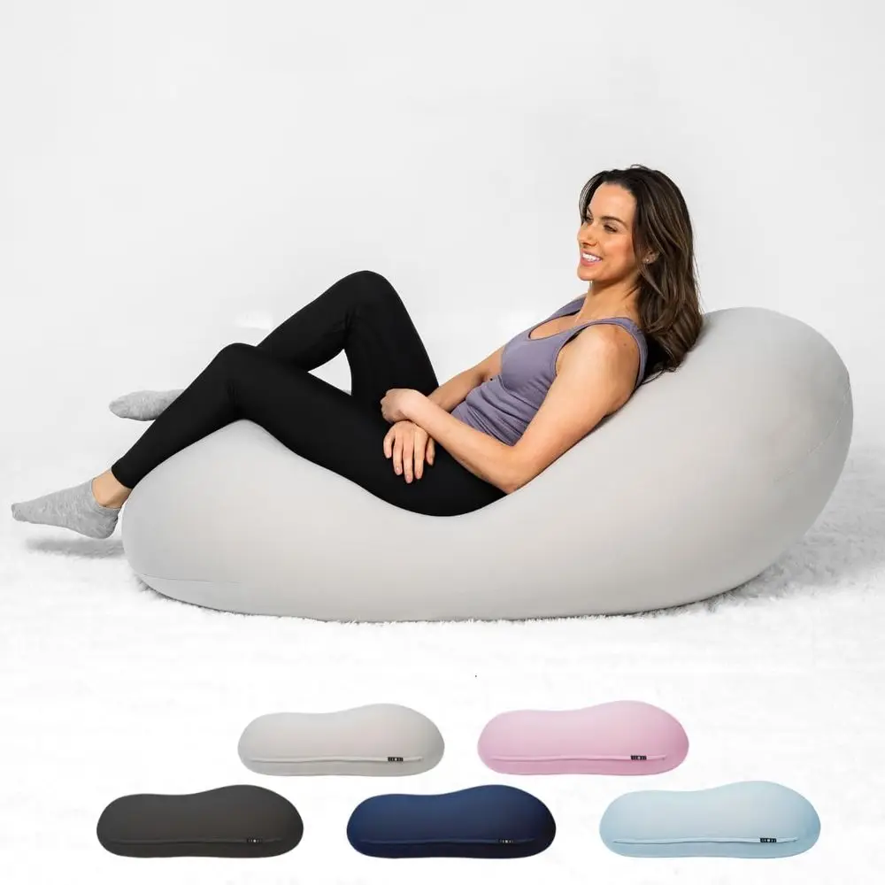 The Moon Pod Bean Bag Chair - Large, ern Beag or Adults, Kids and Teens. Washable Stretch Cover illed with s o High Density Micr