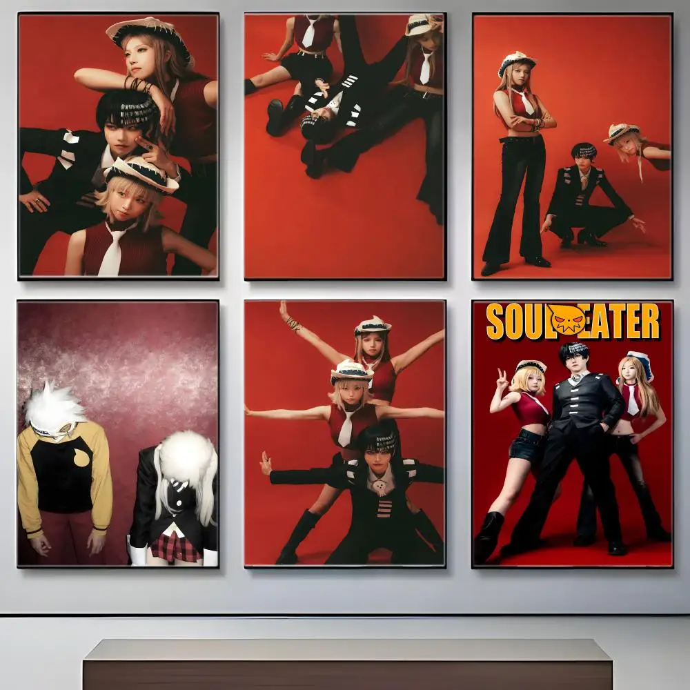 Cos Fan Soul Eater cosplay Poster  Iconic Poster Wall Art Print Poster Decorative Mural Home Decor Gift Unframed