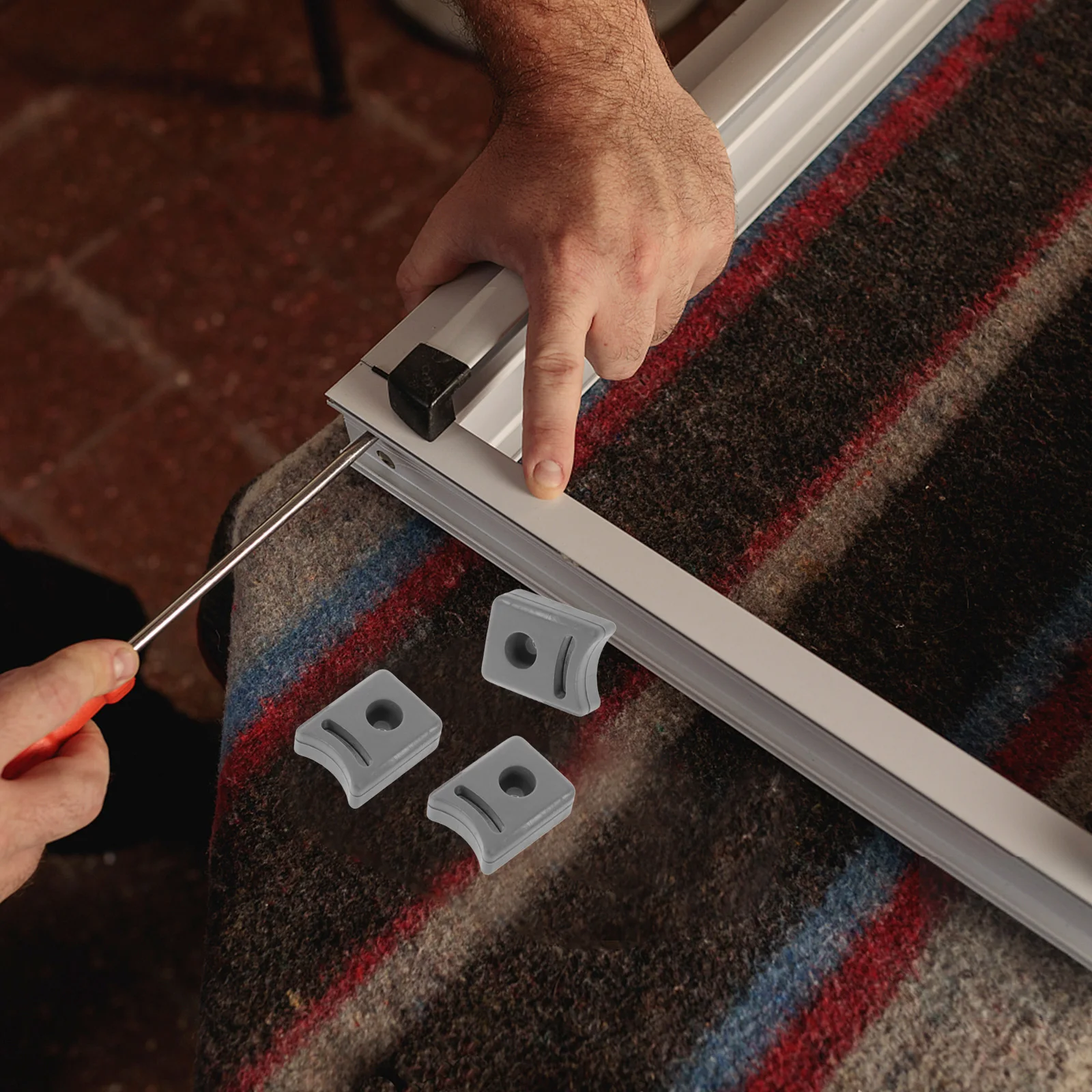 

8pcs Sliding Guide Bumpers Anti-Collision Shower Door Pads Rounded Edge Bathing Door Hardware Easy Install No Drilling