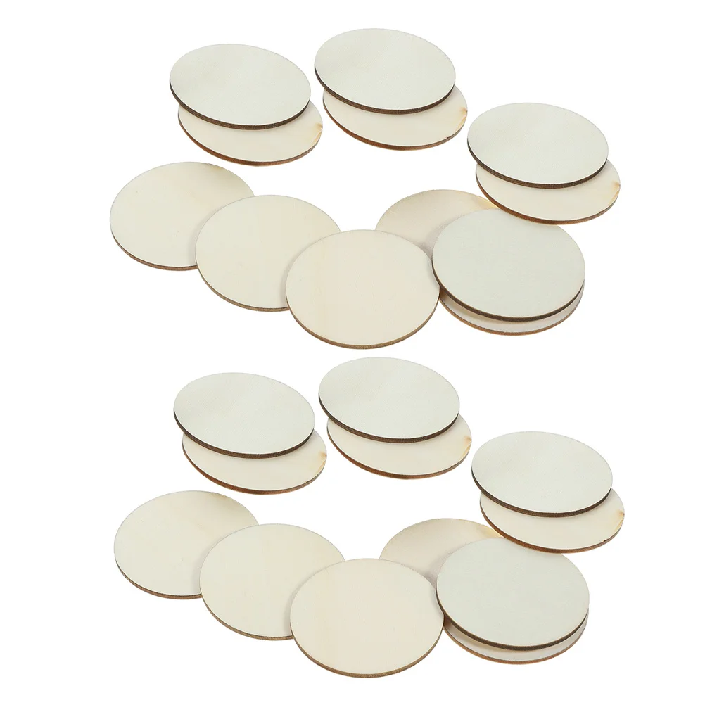 

50Pcs Wood Slices Decoration Natural 10Cm Blank Wooden Circles 2Mm Thick for DIY Crafts Painting Coasters Christmas Ornaments